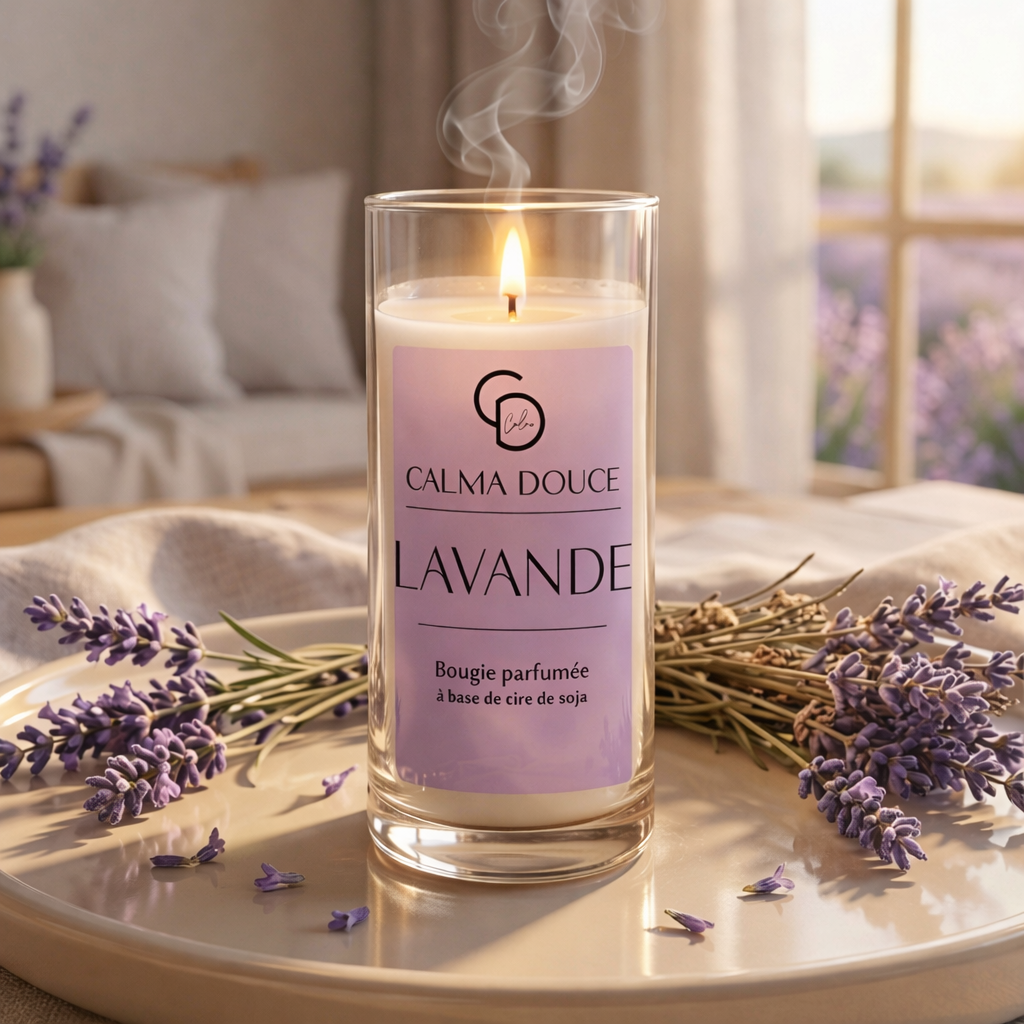 Bougie parfumée "Lavande" au cire de soja 100% naturelle