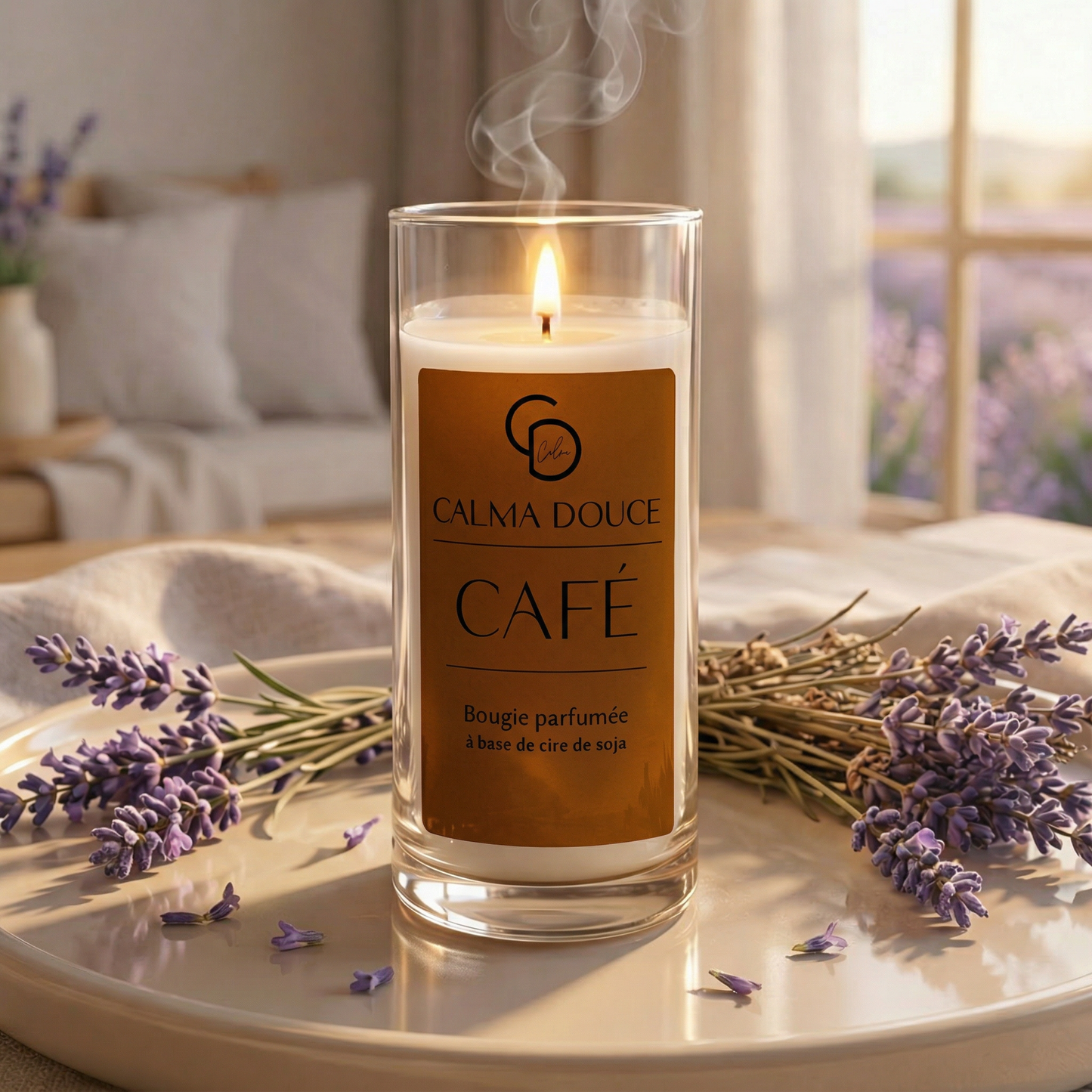 Bougie parfumée "Café" au cire de soja 100% naturelle