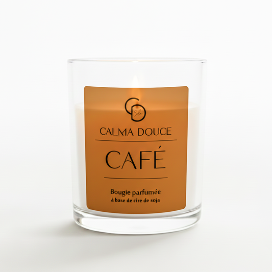 Bougie parfumée "CAFÉ" au cire de soja 100% naturelle