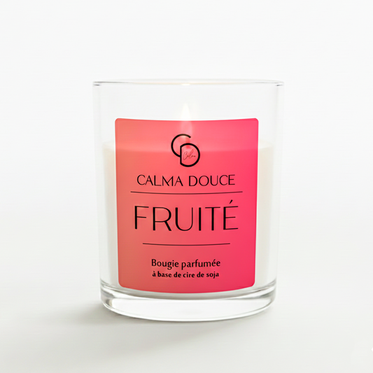 Bougie parfumée "FRUITÉ" au cire de soja 100% naturelle