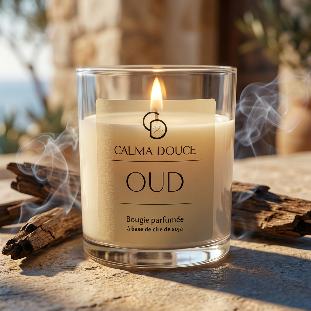 Bougie parfumée "OUD" au cire de soja 100% naturelle
