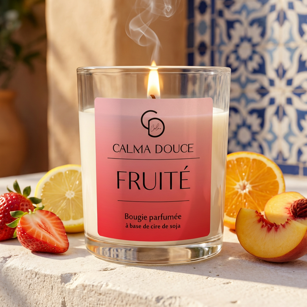 Bougie parfumée "FRUITÉ" au cire de soja 100% naturelle