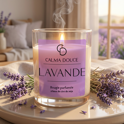 Bougie parfumée "Lavande" au cire de soja 100% naturelle